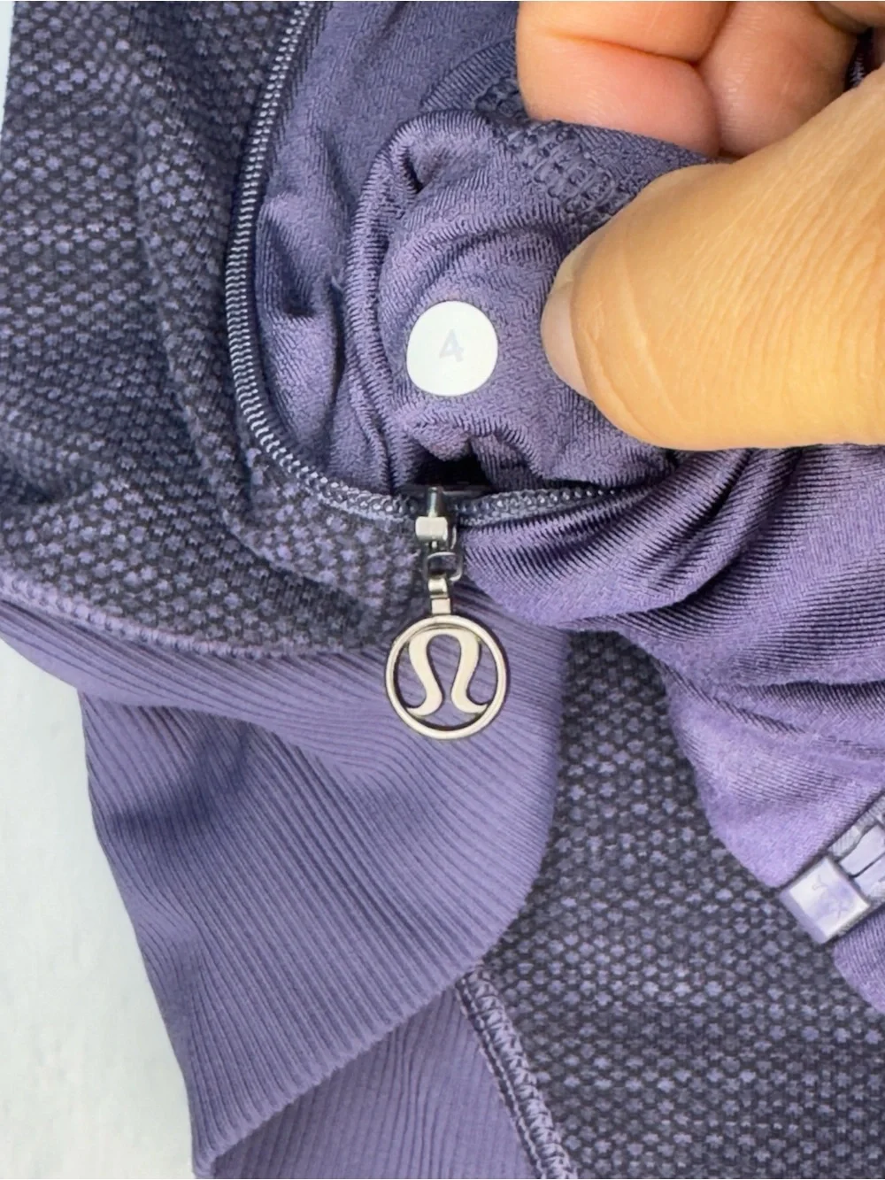 lululemon athletica Two-Tone Dark Purple Asymmetrical Zip Bomber Jacket